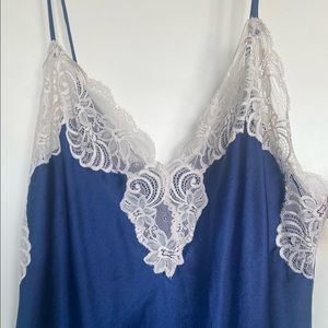 Vintage Silk & Lace Mini Slip Dress